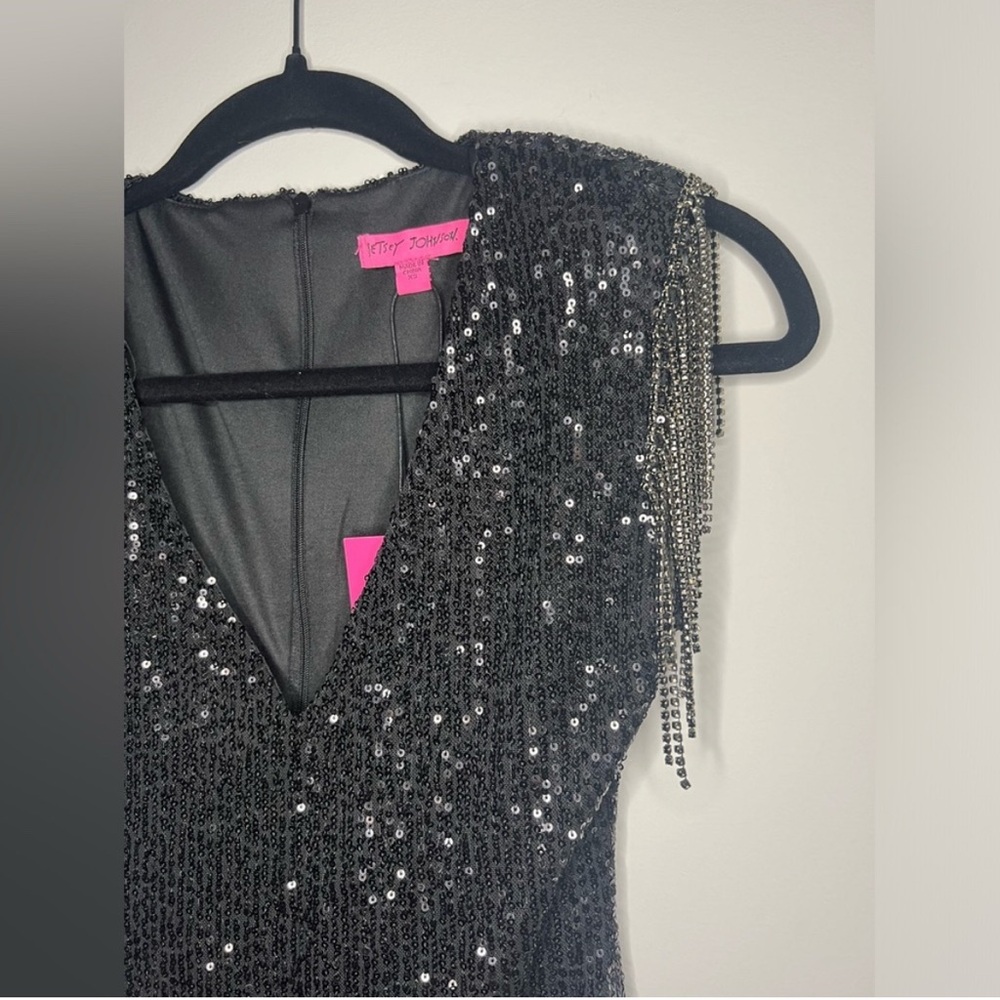 Betsey Johnson - Sequin Black Mini Dress - Size XS - Picture 5 of 11